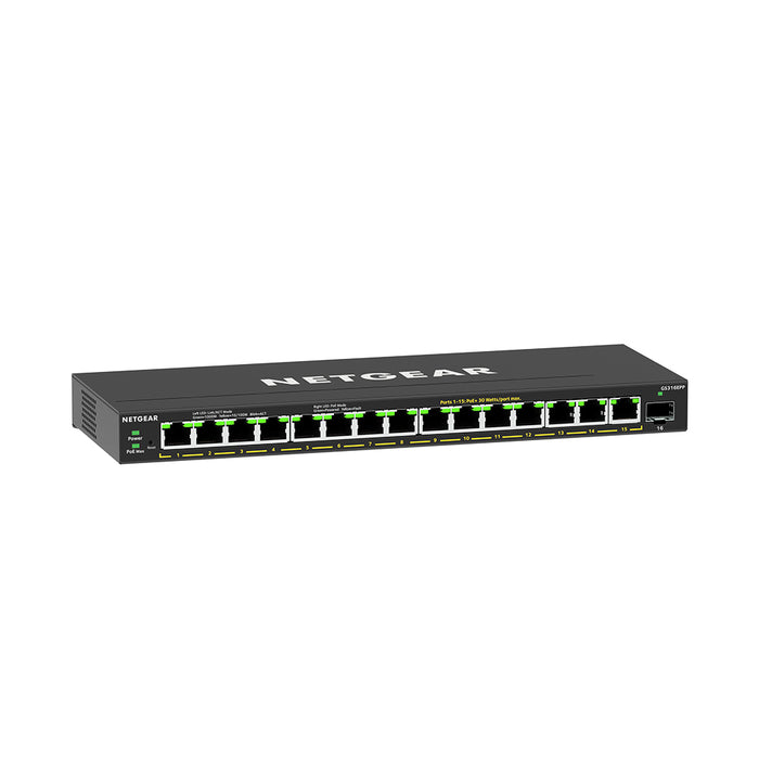 GS316EPP 16 Port High-Power PoE+ Gigabit Ethernet Plus Switch (231W) with 1 SFP Port - Garansi 2 Tahun