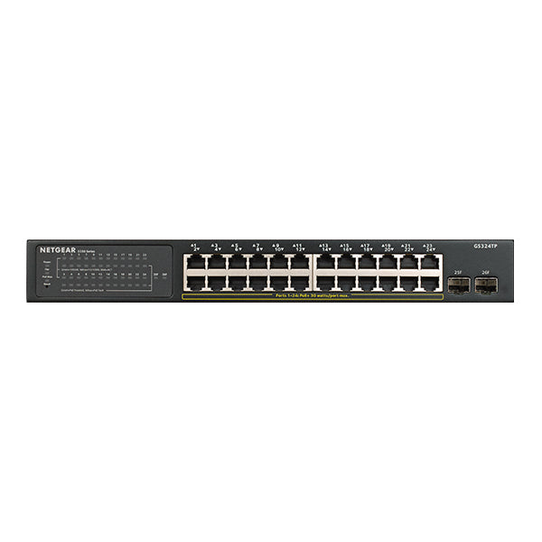 GS324TP S350 Series 24-Port Gigabit Ethernet PoE+ Smart Switch with 2 SFP Ports (190W) - Garansi 2 Tahun