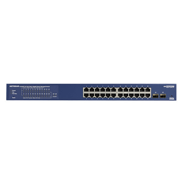 GS724TP 24-Port Gigabit Ethernet PoE+ Smart Switch with 2 SFP Ports and Cloud Management (190W) - Garansi 2 Tahun