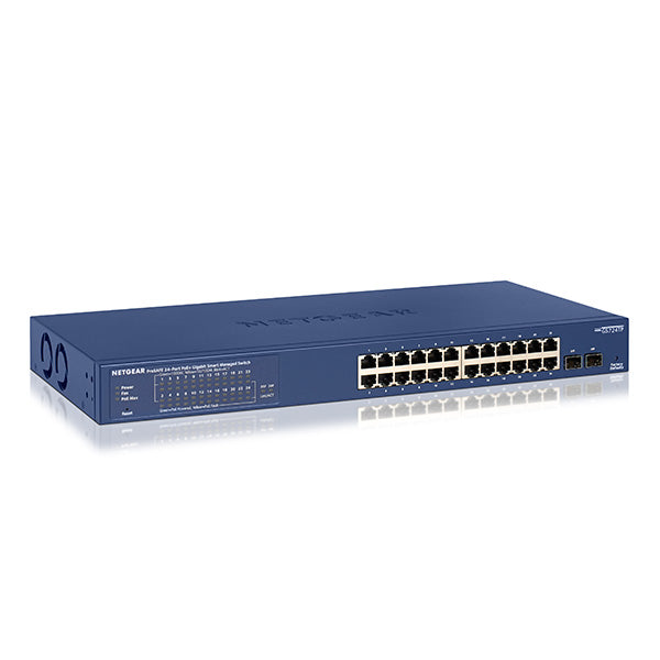 GS724TP 24-Port Gigabit Ethernet PoE+ Smart Switch with 2 SFP Ports and Cloud Management (190W) - Garansi 2 Tahun