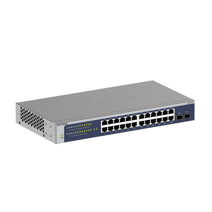 GS724T 24-Port Gigabit Ethernet Smart Switch with 2 SFP Ports - Garansi 2 Tahun