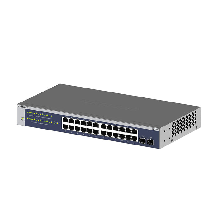 GS724T 24-Port Gigabit Ethernet Smart Switch with 2 SFP Ports - Garansi 2 Tahun