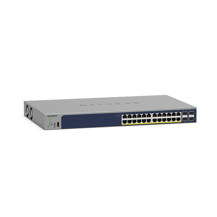 GS728TPP 28-Port Gigabit Ethernet PoE+ Smart Switch with 4 SFP Ports and Cloud Management (380W) - Garansi 2 Tahun