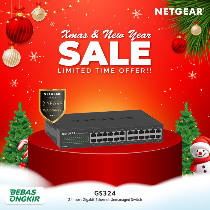 GS324 24 Port Gigabit Ethernet Unmanaged Switch - Garansi 2 Tahun