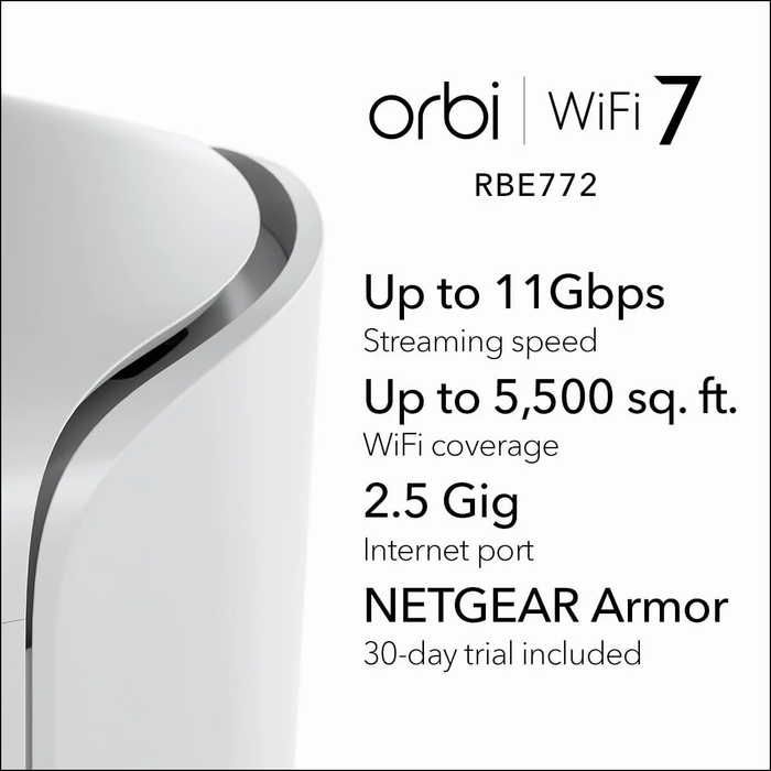 ORBI RBE772 Orbi Tri-band Mesh WiFi 7 System - 770 Series - Garansi 2 tahun