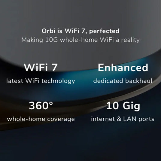 ORBI RBE970 Orbi 970 Series Quad-Band WiFi 7 Mesh Add-on Satellite - Garansi 2 tahun